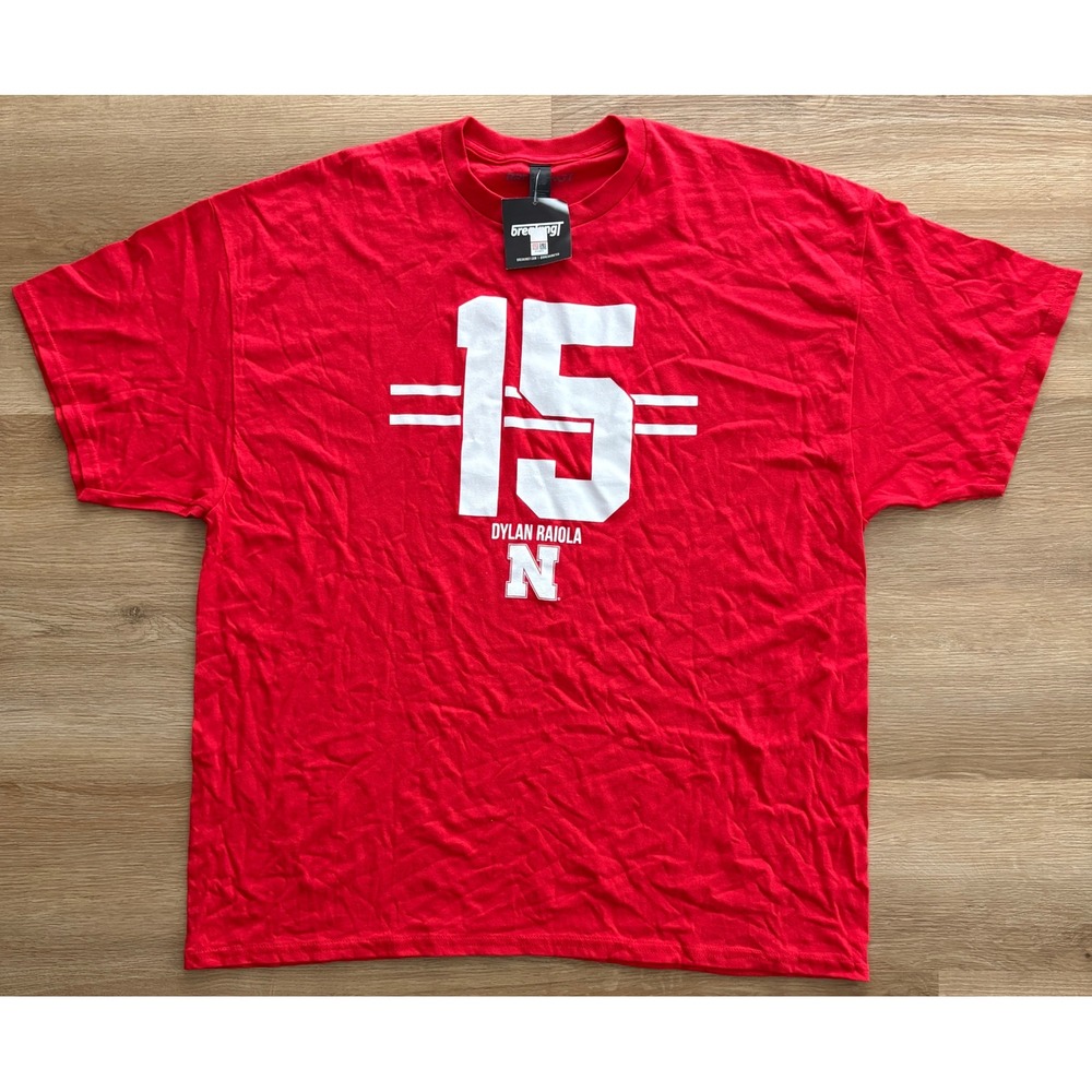 NWT Men's BreakingT Dylan Raiola Nebraska Cornhuskers Tee - Medium - Red